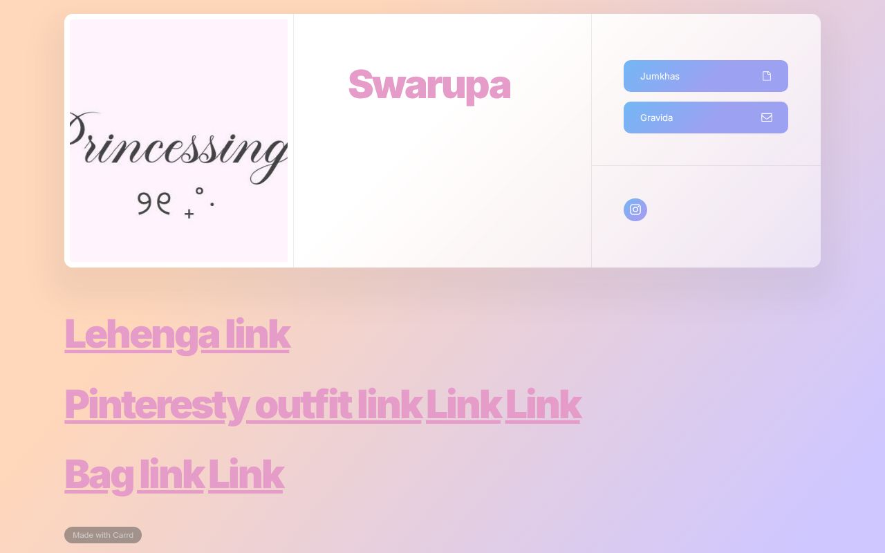 Carrd profile picture for @swarupa